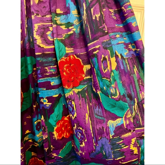 Vintage Belted Floral Print Skirt - Picture 3 of 3